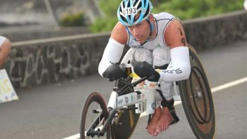 Jason Fowler on his bike