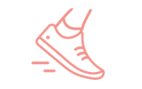 Illustration of a foot that seems to be running