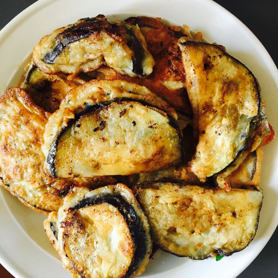 Fried eggplants