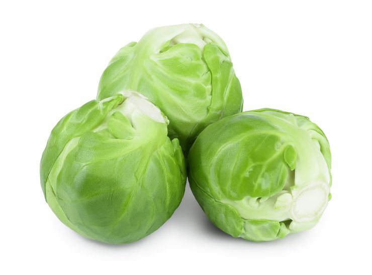 Brussels sprouts isolated on white background with clipping path and full depth of field; Shutterstock ID 1722111667; Job: -; Project Name: -; Client/Licensee: -; Art Buyer: -