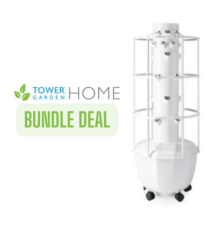 Tower Garden HOME Unit with Support Cage Bundle