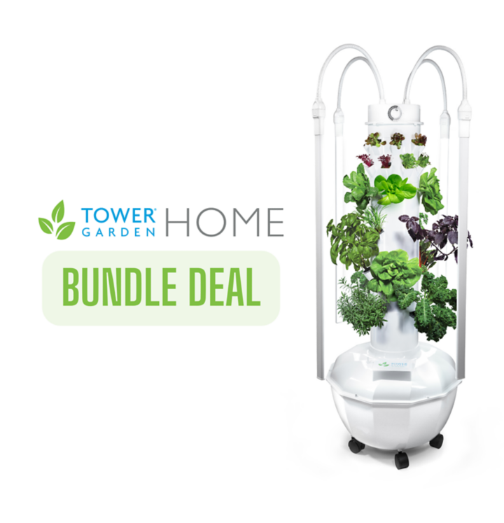 Tower Garden HOME Unit with Support Cage Bundle